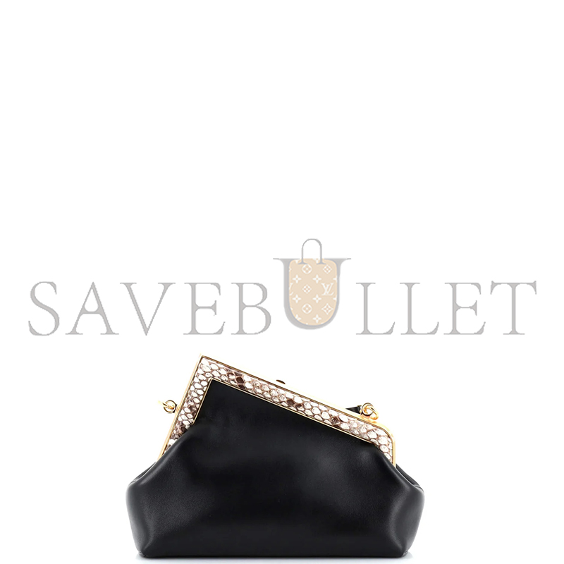 FENDI FIRST BAG LEATHER WITH PYTHON SMALL (24*18*10cm) 